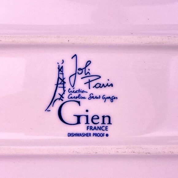 Gien Jolie Paris Letter Tray 7.5" x 4" Caroline Saint Georges France Ceramic - Picture 5 of 10